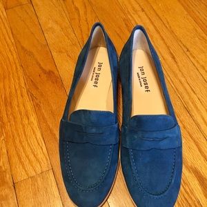 Blue suede loafers never worn